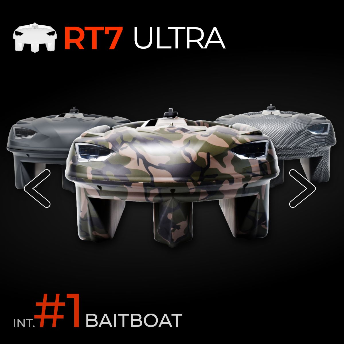 RT7 PRO Baitboat Set, ALL-In-One Autopilot & Mapping, Revolutionize your  fishing ✓