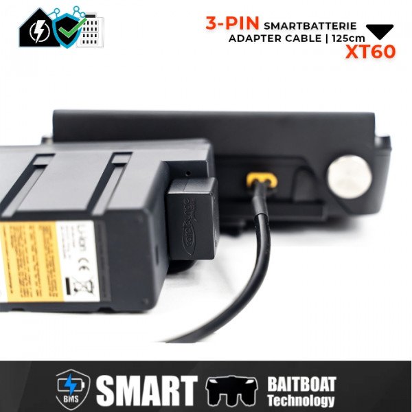 TMB V4 SmartPWR Adapter Cable | 3Pin Con. -125cm - XT60 Female
