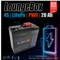 LoungeBox Smart PWR | 12V 20aH | incl. + FREE Akku Charger + Con. Set | Outdoor LiFePo Batterie