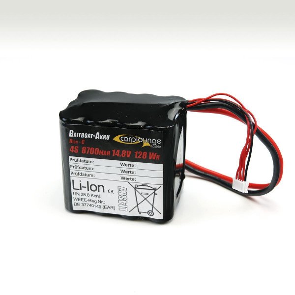 Li-Ion Baitboatbattery 14,8V 8,7aH HI-C for RT3 and RT4 (XT60)