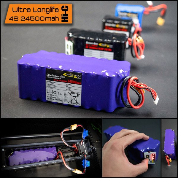 LI-ION ULTRA LONGLIFE BATTERY 14.8V 24.5AH POUR LES LONGUES SESSIONS DE MAPPING AVEC LE RT4