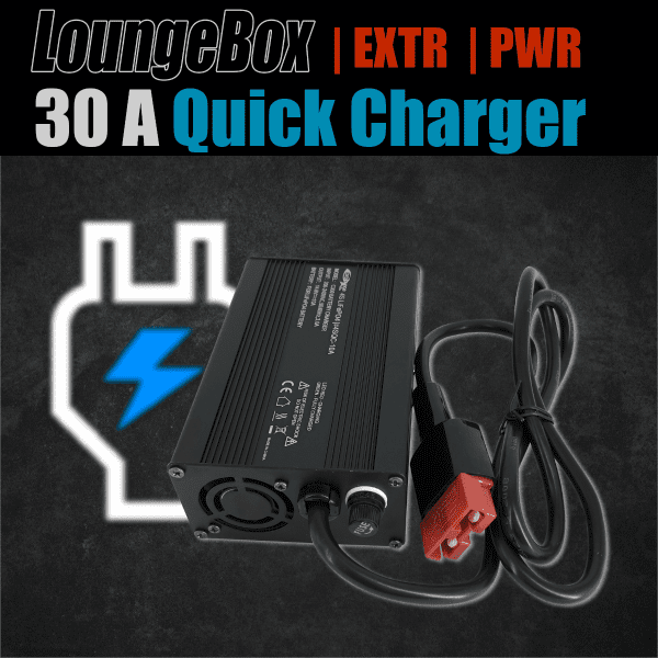 LoungeBox 30A Smart Quick Charger f. 4S LiFepo | Anderson Connector