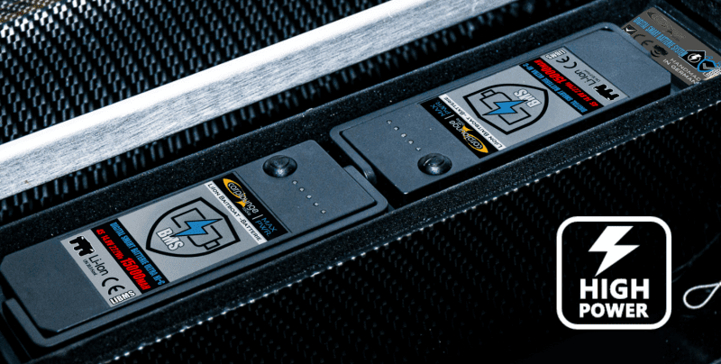 The Li-Ion cells are less sensitive to physical damage than LiPo cells (soft packs) that can also be damaged by too much pressure.  Precisely designed for use with 2 batteries in the boat with no wobble.