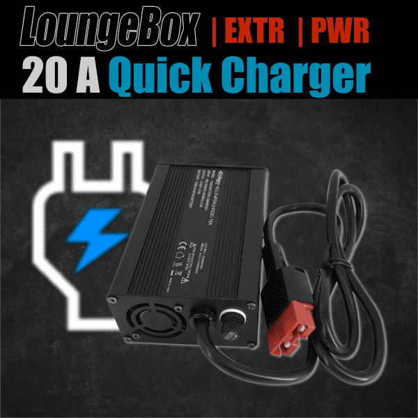 20A Chargeur rapide LifePo pour Loungebox PWR et Expedition, recharge  rapide et sûre.