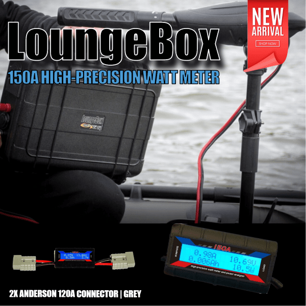 150A High Precision Battery Watt Meter 2x Anderson 120a Con. Grey